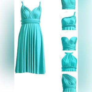 Convertible wrap dress - one size fits all - knee length